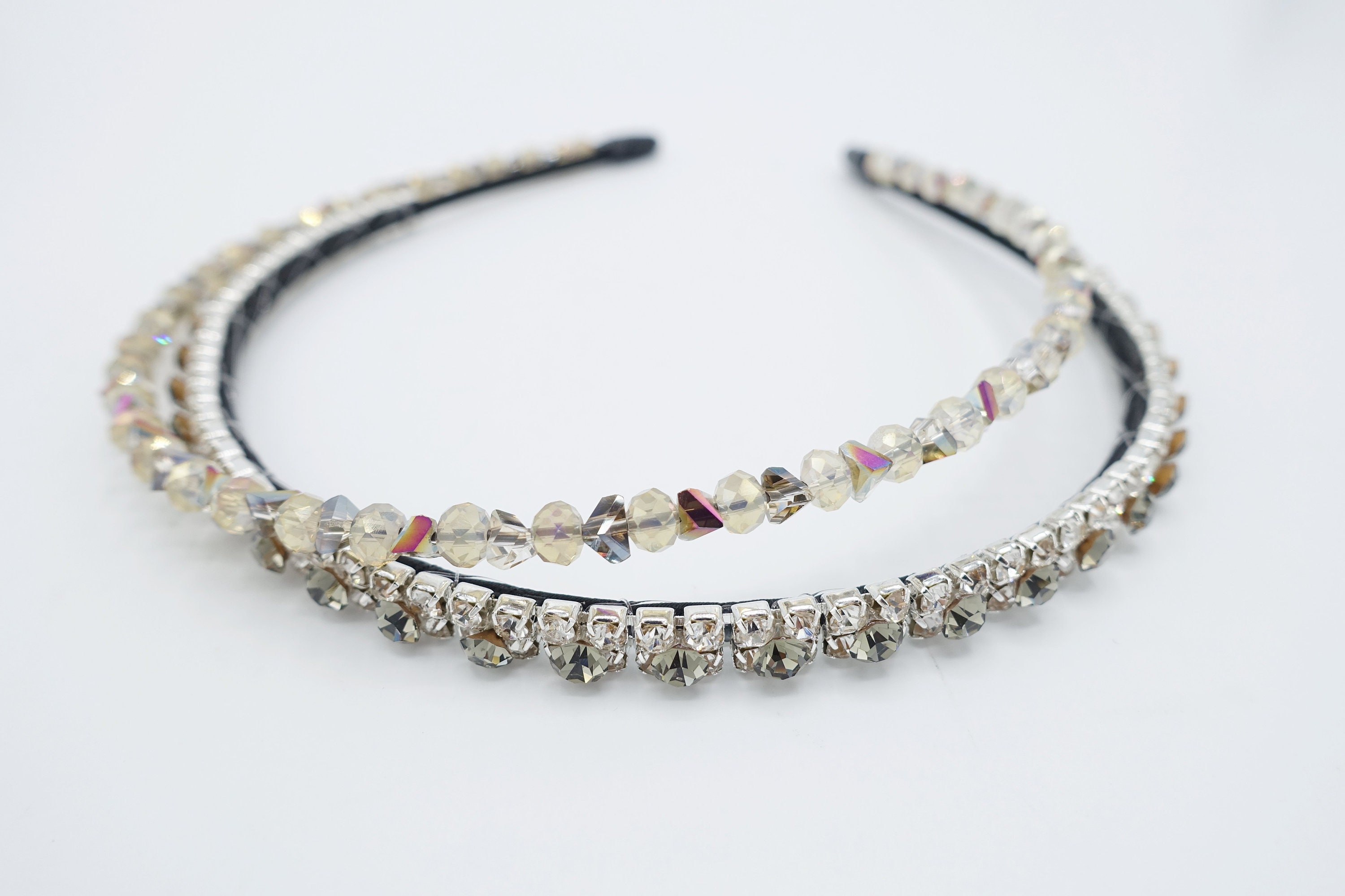 Jeweled double headband rhinestone crystal embellished | Etsy