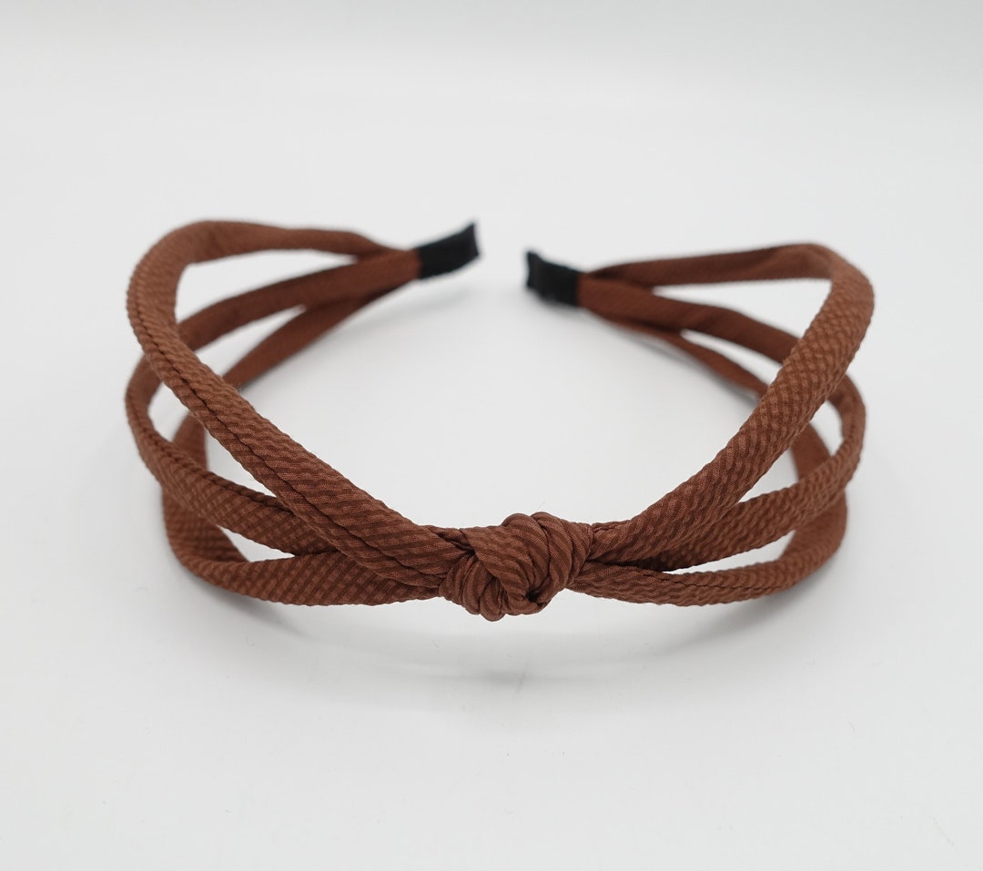 Brown - Fabart Knotted Hair Band 07 main image 1