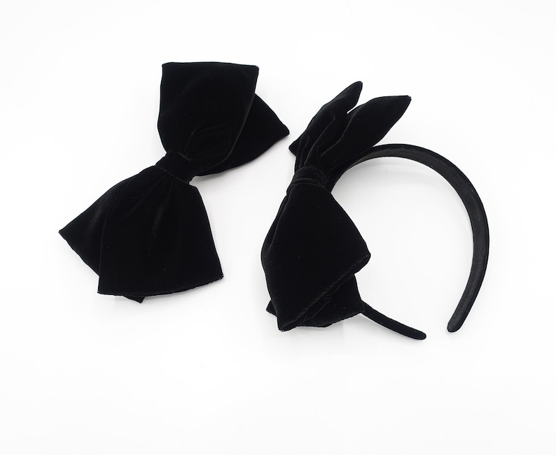Velvet Bow Headband Padded Silk Velvet Bow Hairband Luxury Etsy