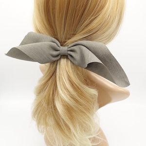 folding and pleated hair bow  horizontal style hair accessory for women