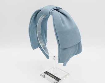 formal bow tie headband solid color hairband for women