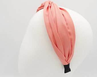 satin twist headband solid  hairband women hair accessory