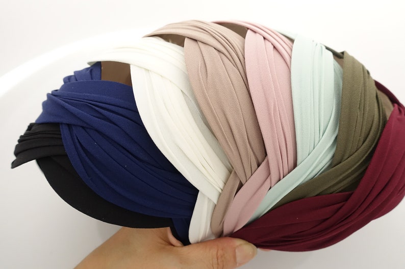 Chiffon wave headband stylish woman hairband Etsy