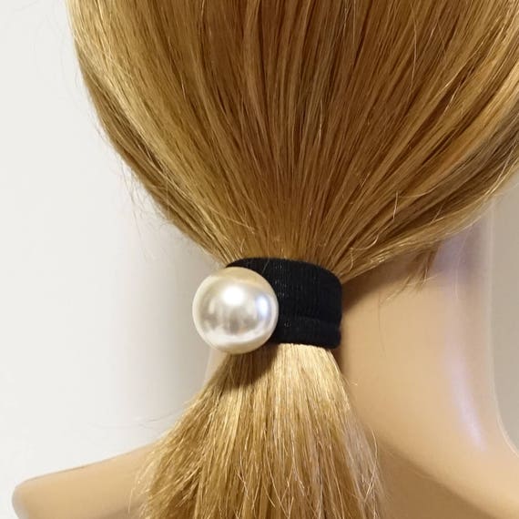 Brown Girls Hair Jumbo Pearl Elastic Ponytail Holder