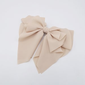 romance chiffon hair bow french barrette drape falling ruffle wave feminine style women hair clip image 7