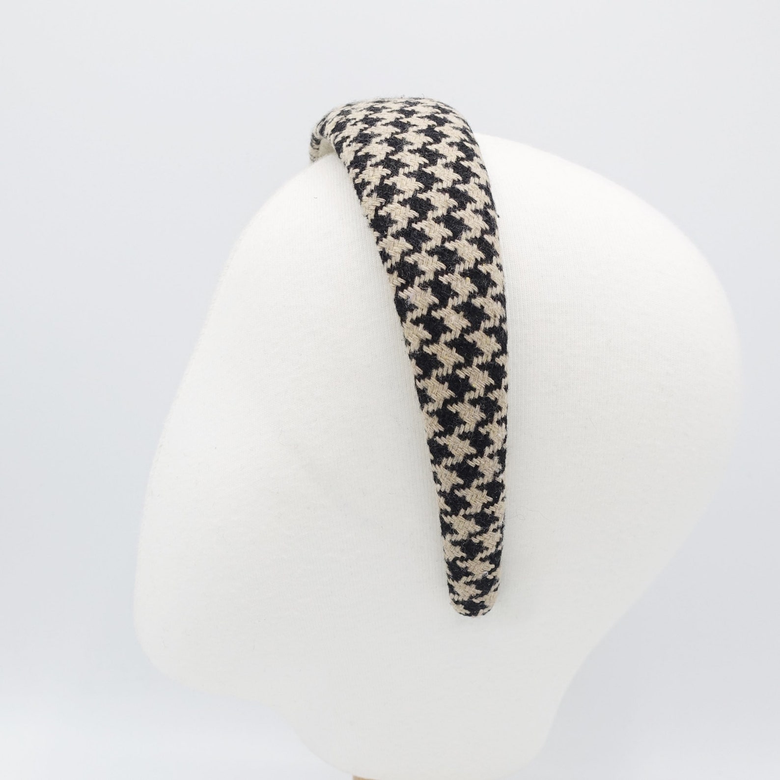 Houndstooth Tweed Headband Padded Hairband Hair Accessory for Etsy