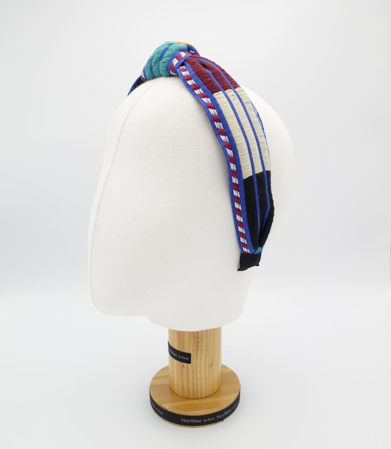 Bandeau à rayures color block vif, accessoire pour cheveux femme image 9