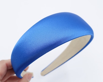 colorful satin padded headband basic women hairband hair accessory