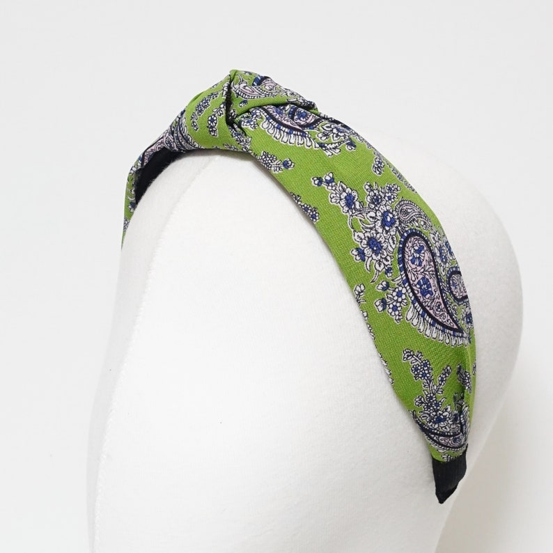Chiffon paisley print headband knot hairband woman hair Etsy