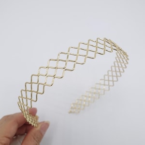 metal headband, square headband, simple headband
