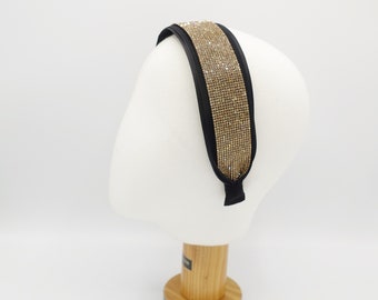 Bandeau en strass correctif bandeau plat bling accessoire pour cheveux pour femme