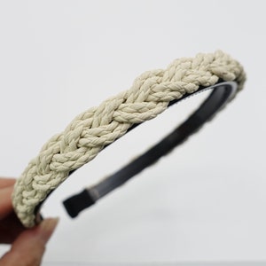 thread strand braided headband basic thin hairband women hair accessory