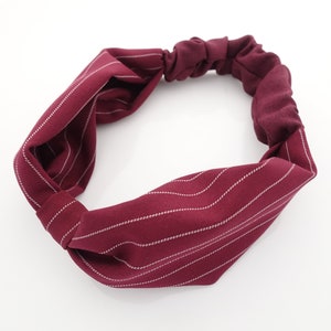 stripe pattern fashion headband suit style fabric headwrap women hair accessory