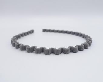 gear headband, thin metal hairband for women