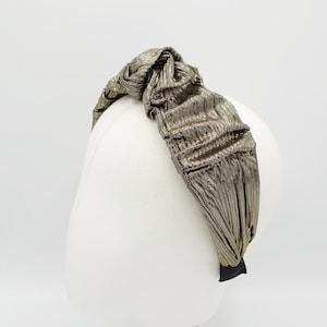 pleated lame wave headband stylish women hair accessory