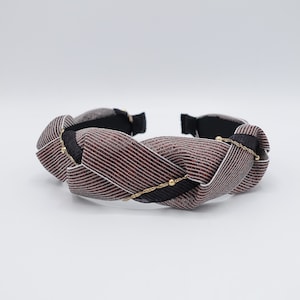 dazzling fabric organza chain braided headband stylish hair accessory for women