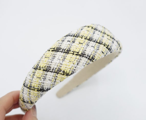 Plaid Tweed Headband Padded Hairband Casual Hair Accessory  display picture 1