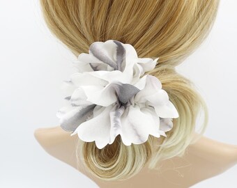 タイダイの花びらのシュシュ シフォンのヘアゴム シュシュ 女性用