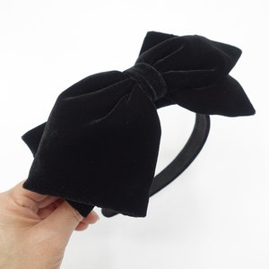 Padded Velvet Bow Headband: Silk Hairband, Women&#39;s Hair Accessory