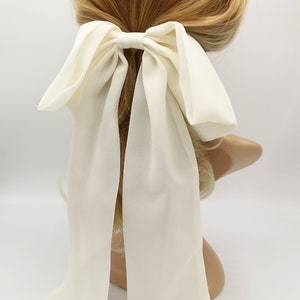 big chiffon hair bow  Goddess bridal hair bow for women