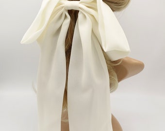 Large Chiffon Hair Bow: Bridal Goddess Style