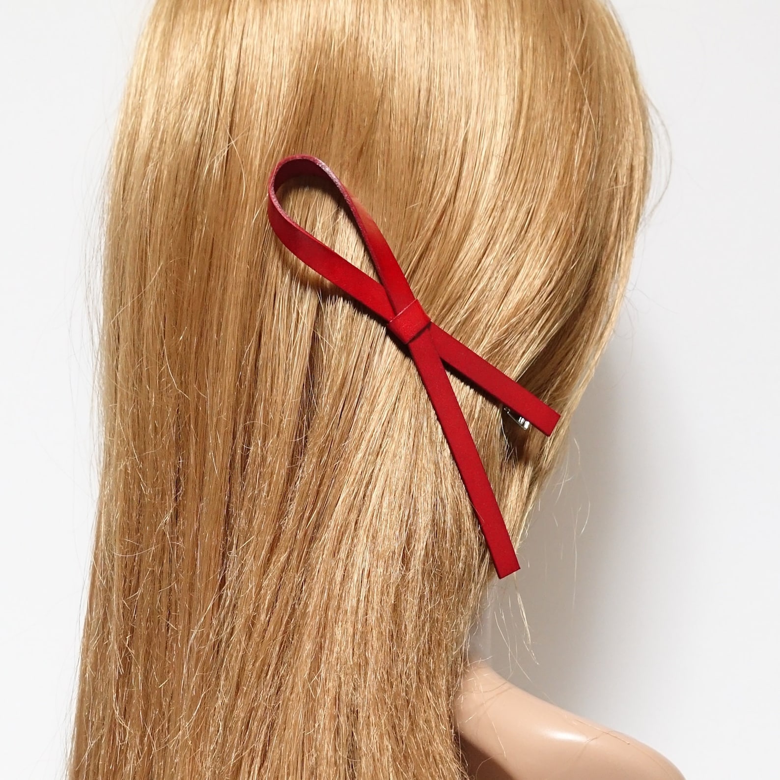 Simple Leather Ribbon Hair Clip Stylish Women Hair Accessory Etsy