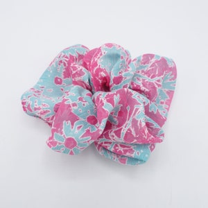 floral scrunchies, abstract print hair ties for women