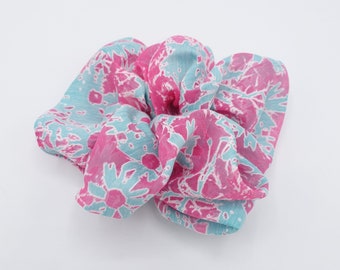 Haargummis, florale Scrunchies, Haargummis mit abstraktem Muster