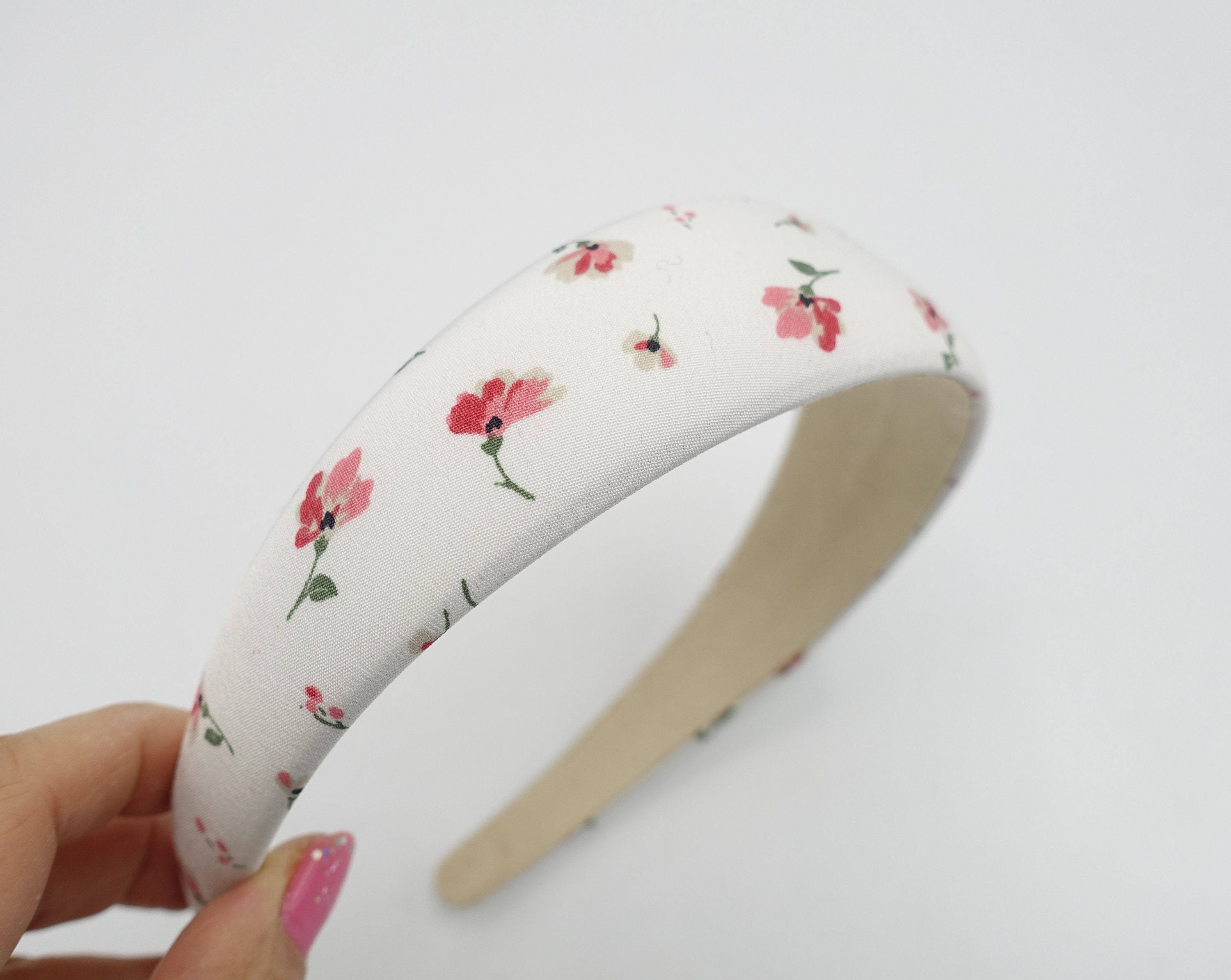 Floral Padded Headband - Mixed Pastel Floral Prints Floral Print Padded Headband Women Hairband Hair Accessory  main image 2