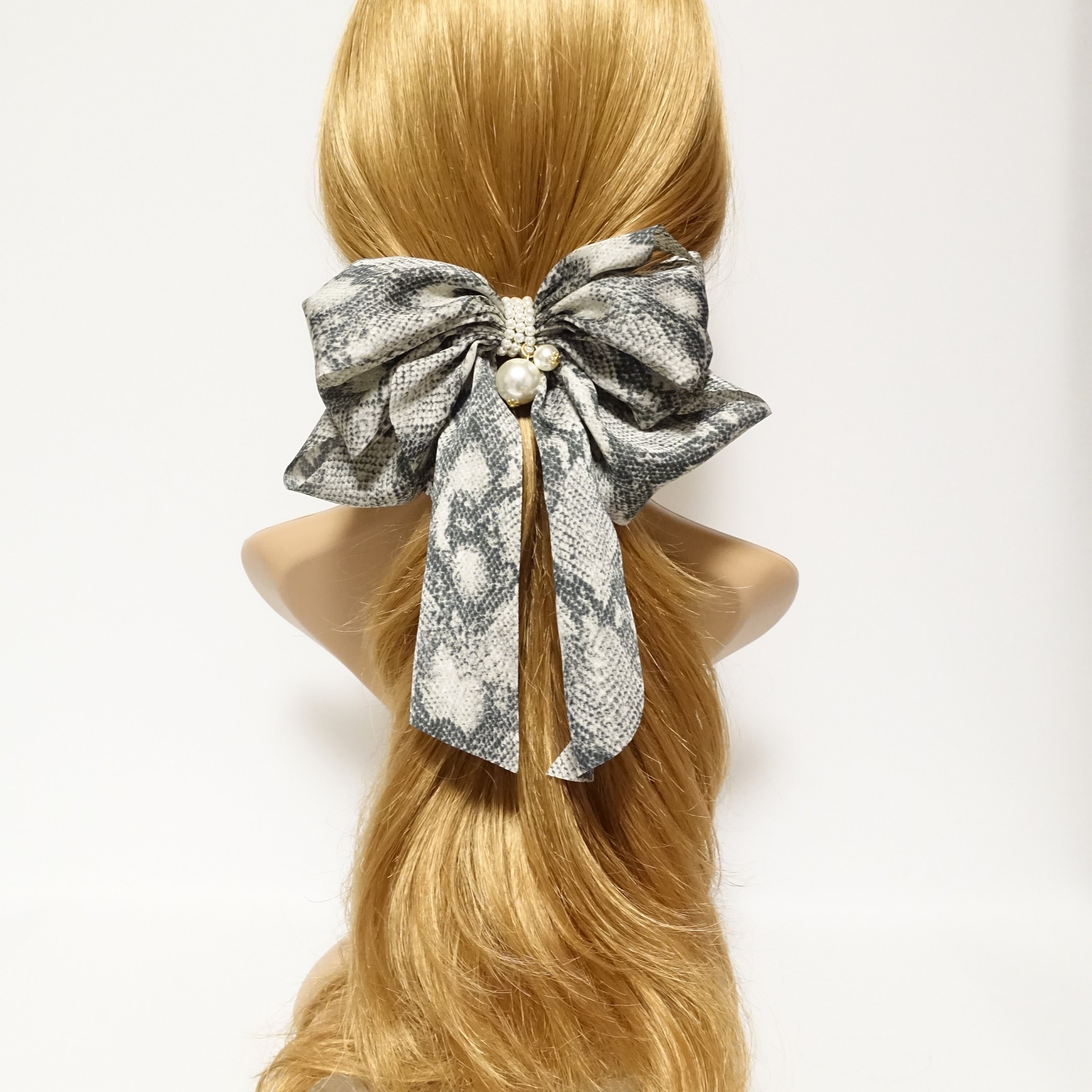 Scarf pattern print chiffon bow french hair barrette women hair accessory Scarf pattern print chiffon bow french hair barrette women hair accessory