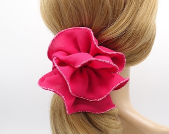 chiffon scrunchies, glittering edge scrunchies for women