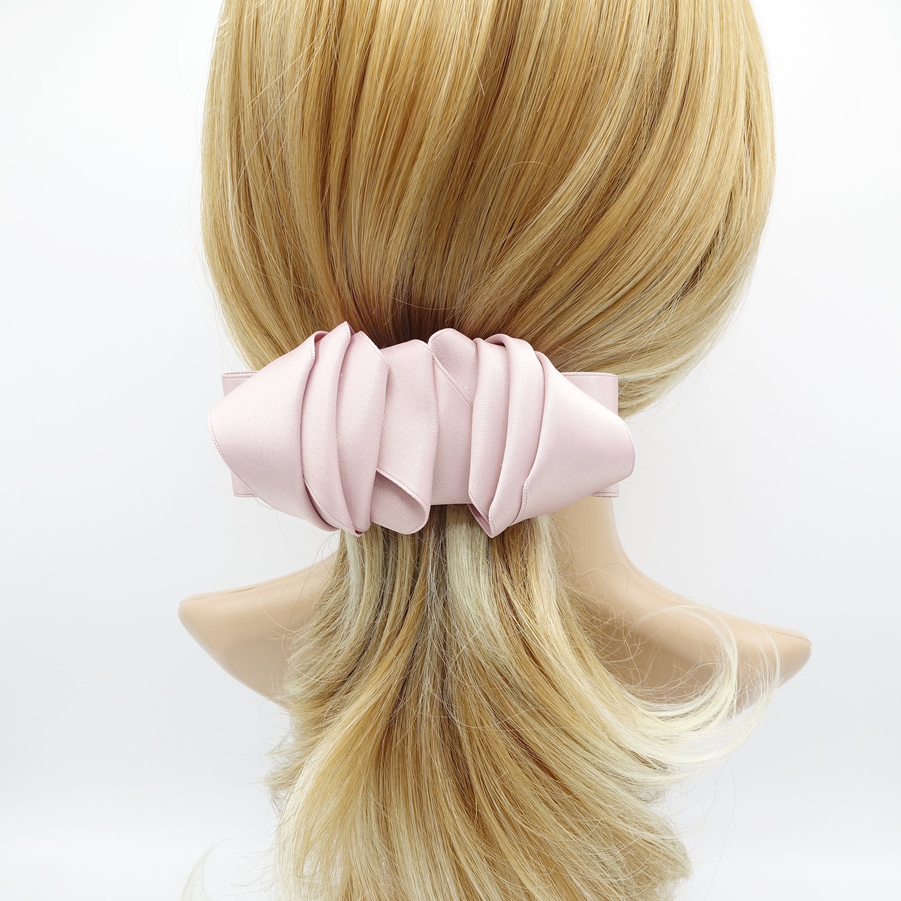 Satin stacked hair bow for women Etsy