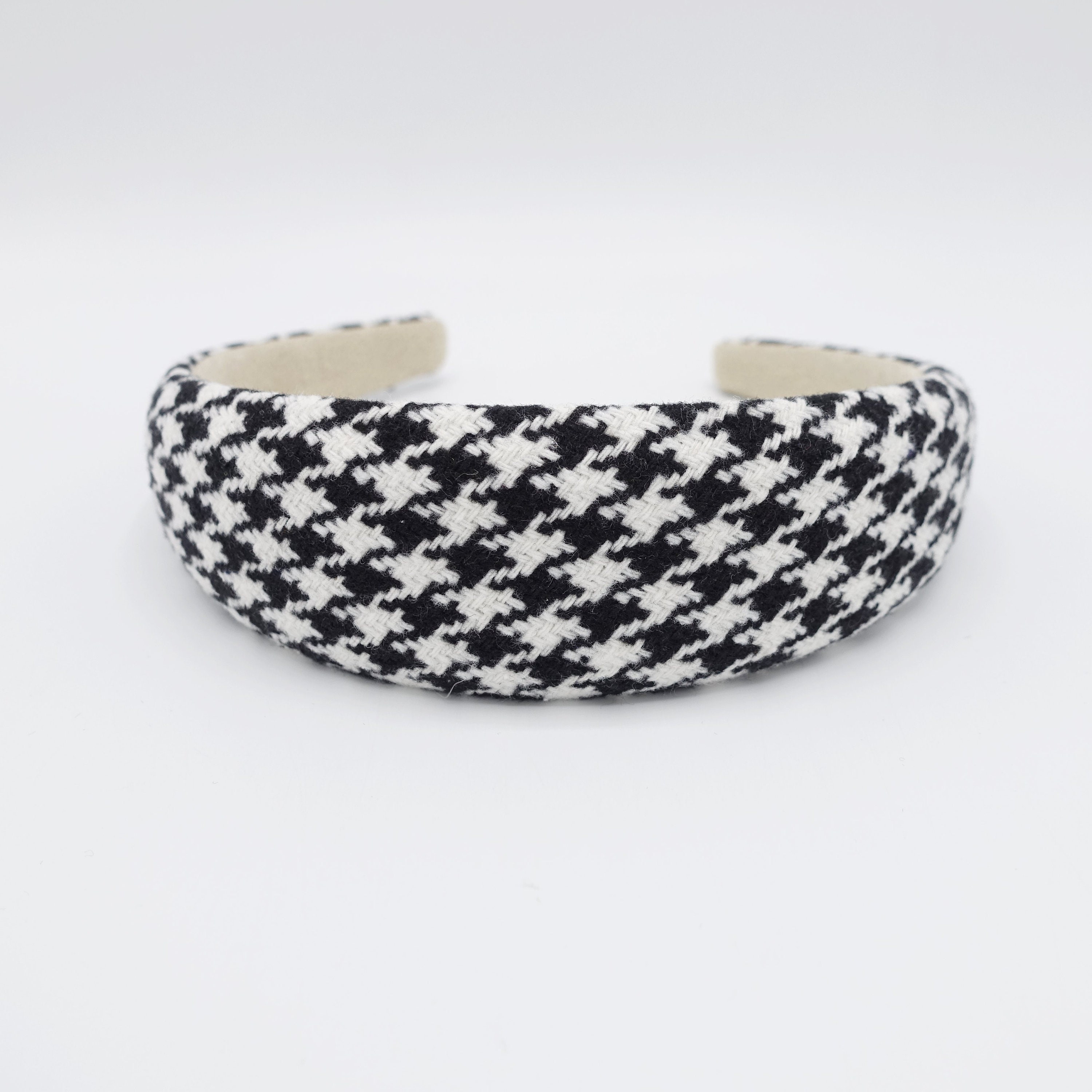 165. Houndtooth double bow preppy headband Headbands – That Preppy Bow main image 2
