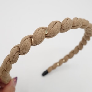 cotton spiral wrap headband thin hairband women hair accessory