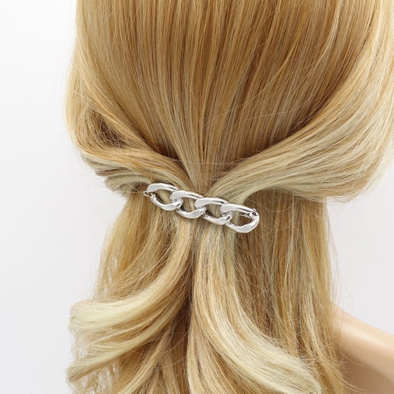 Gold Silver Chain Hair Clip Etsy Ireland