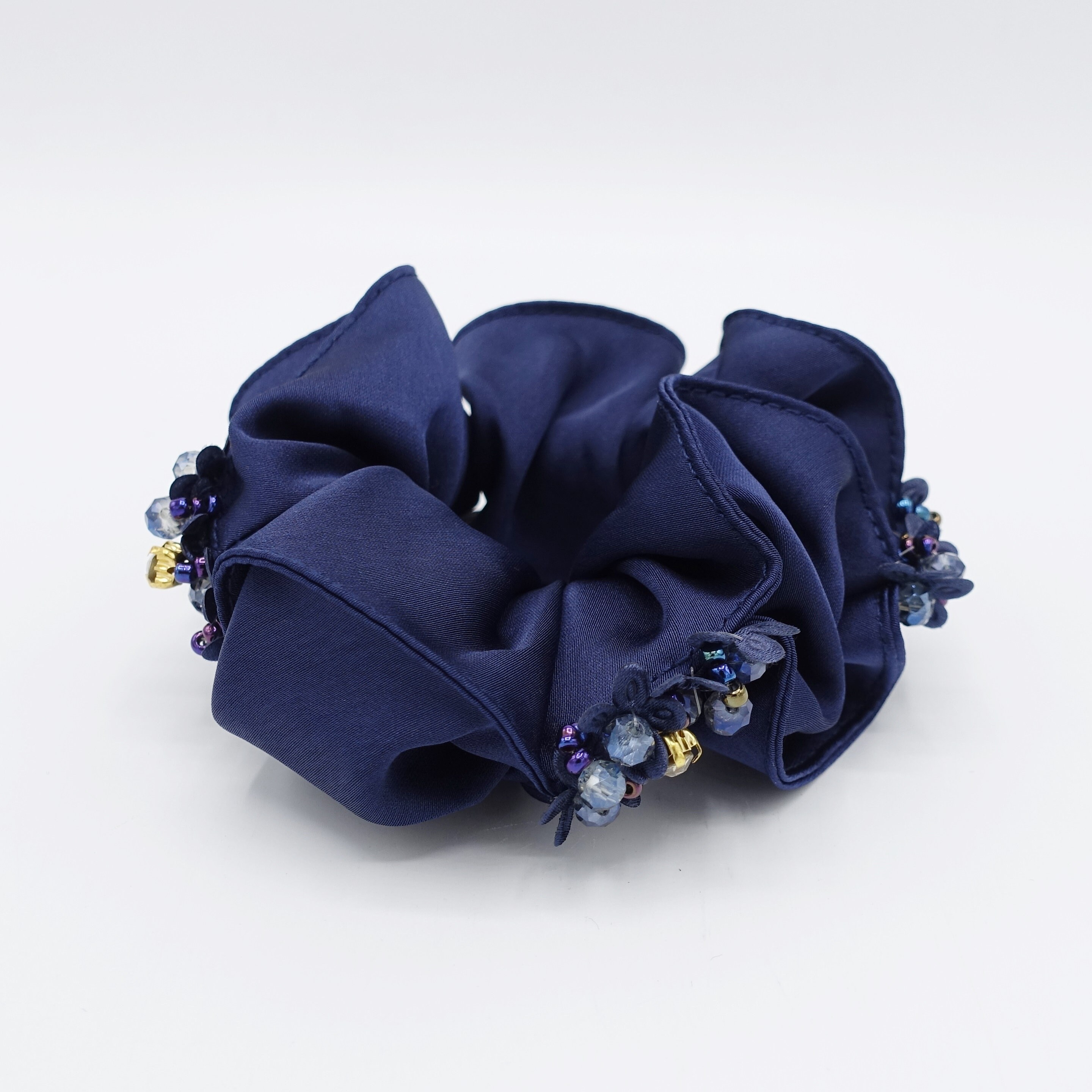 Satin Scrunchies Rhinestone Beads Embellished Scrunchie - Etsy display picture 3