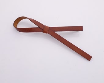simple leather ribbon hair clip stylish women hair accessory