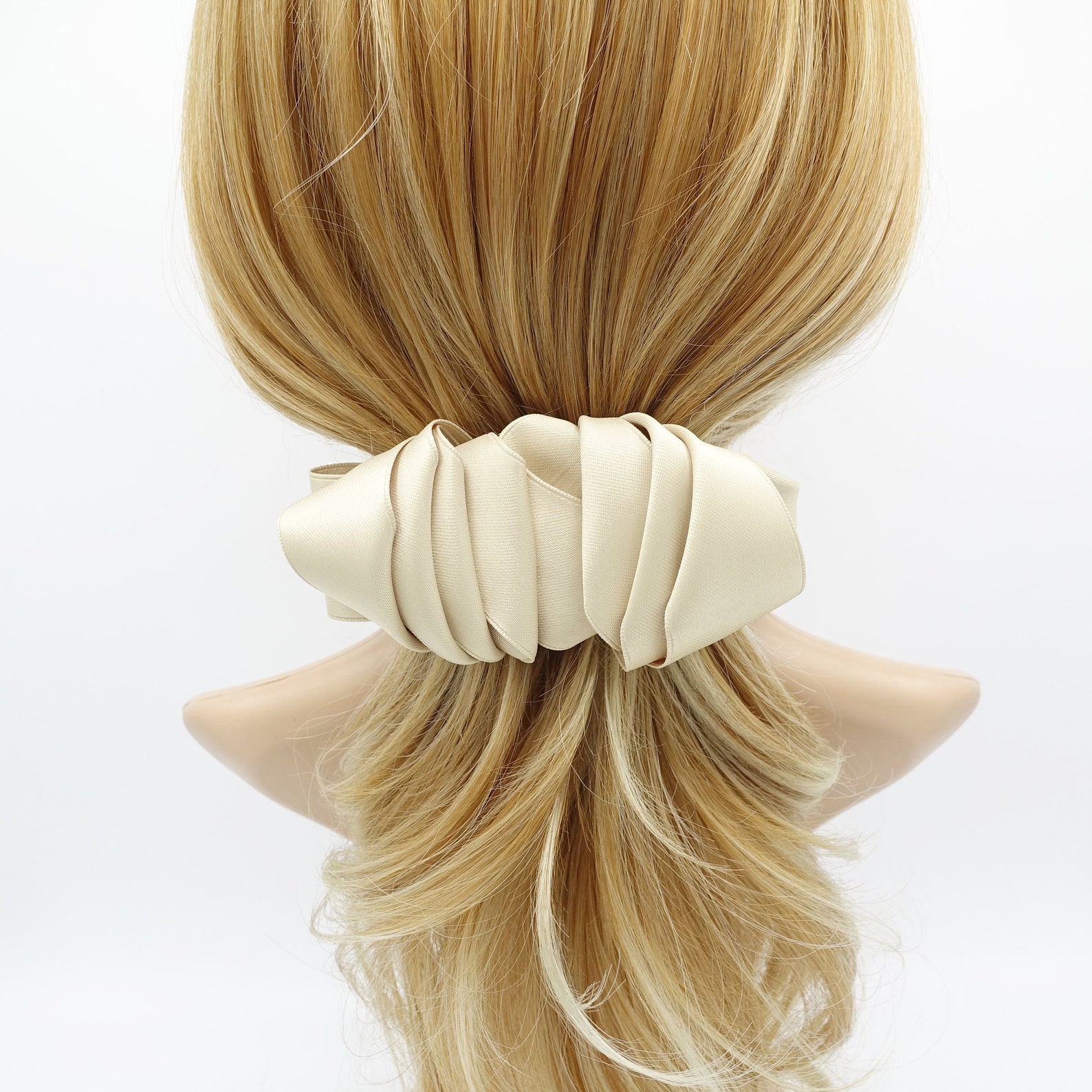 Satin stacked hair bow for women Etsy