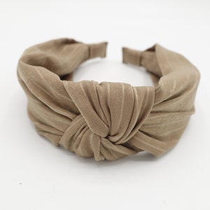 Diadema con nudo superior a rayas Diadema otoñal para mujer