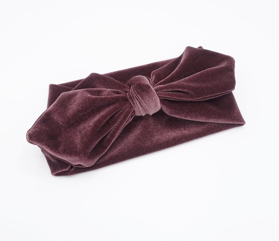 Turbante Diademas Anudadas De Terciopelo Marrón Para Mujer Turbante Diademas Anudadas De Terciopelo Marrón Para Mujer