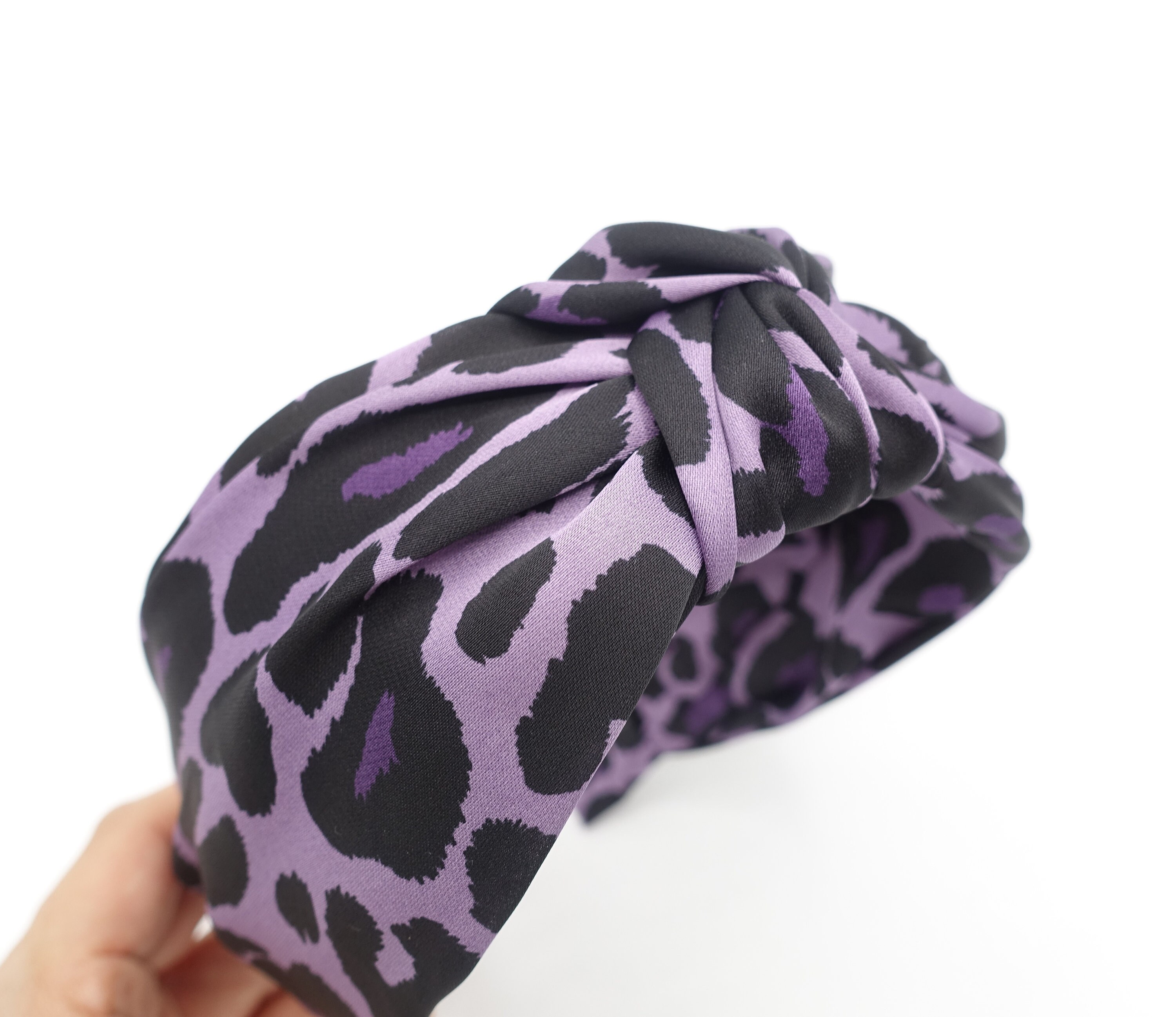 New handmade boutique top knot flexible wide headband animal print Butter Soft Knot Headband | Boho | Adjustable Fit – Soulvation main image 4