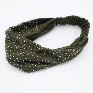 hotfix embellished headband Cotton elastic fashion headband for women