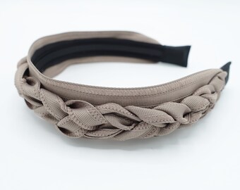 grosgrain braided strap headband added on women headband