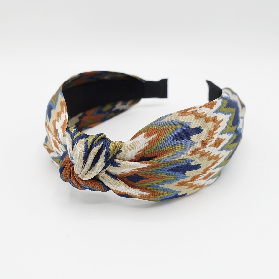 Zig zag print top knot headband women hair accessory Etsy