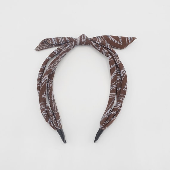 Paisley Print Bow Knot Triple Fabric Strand Headband Unique  display picture 1