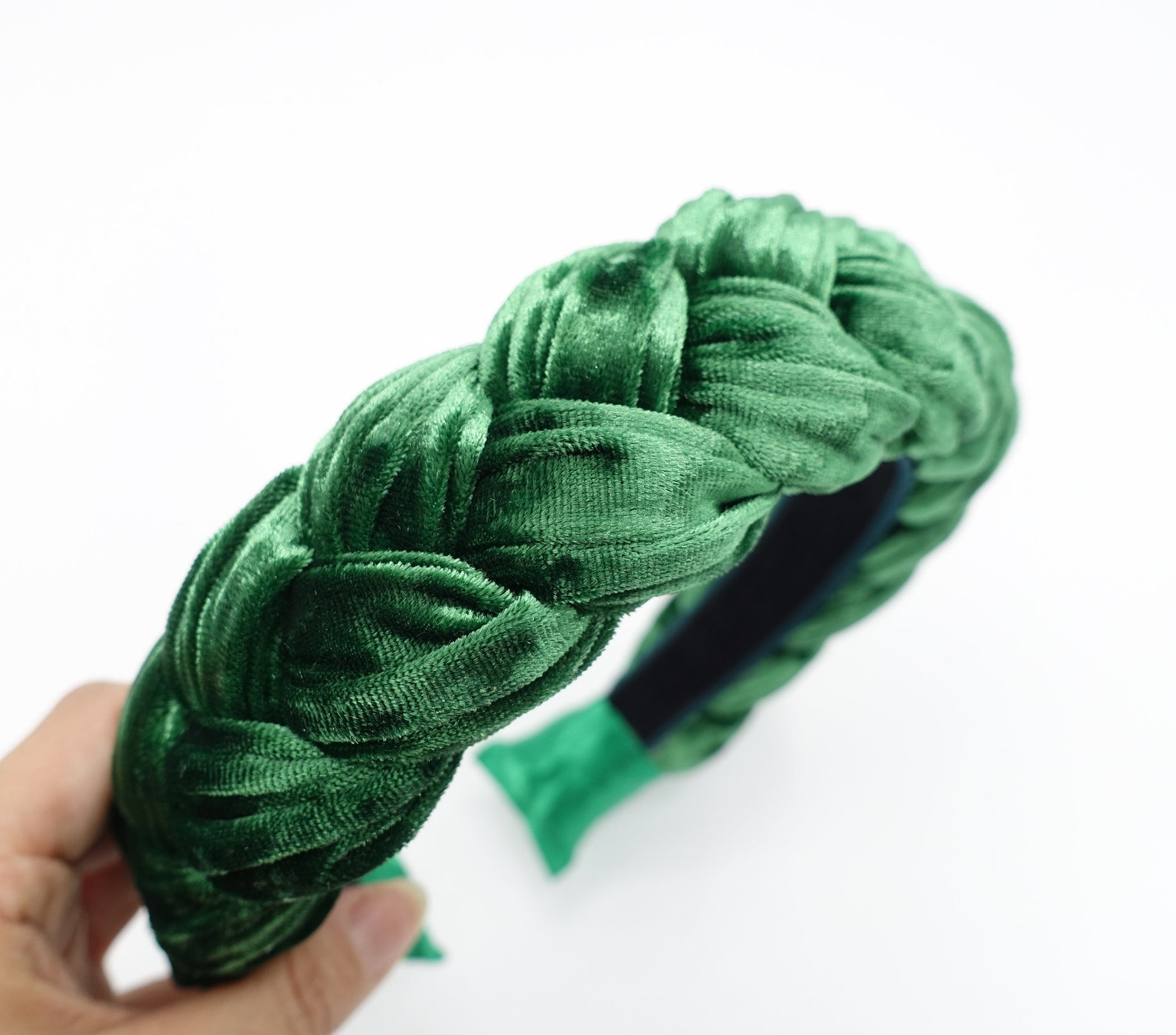 Velvet Braided Headband Crushed Velvet Wide Hairband Stylish Etsy