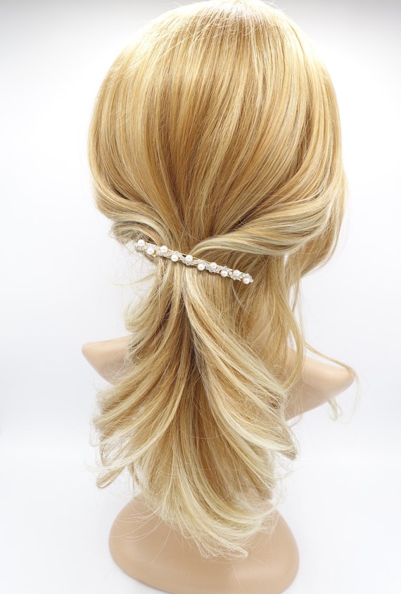 Barrette à Cheveux Lolita Perles Et Dentelle - Accessoire Fait Main Pour Femme, Style Doux Et élégant