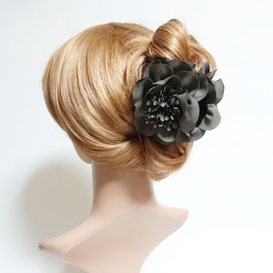 flower decorated hair claw Long Stamen Pistil Flower Hair Claw Clip Women Hair Clamp image 8