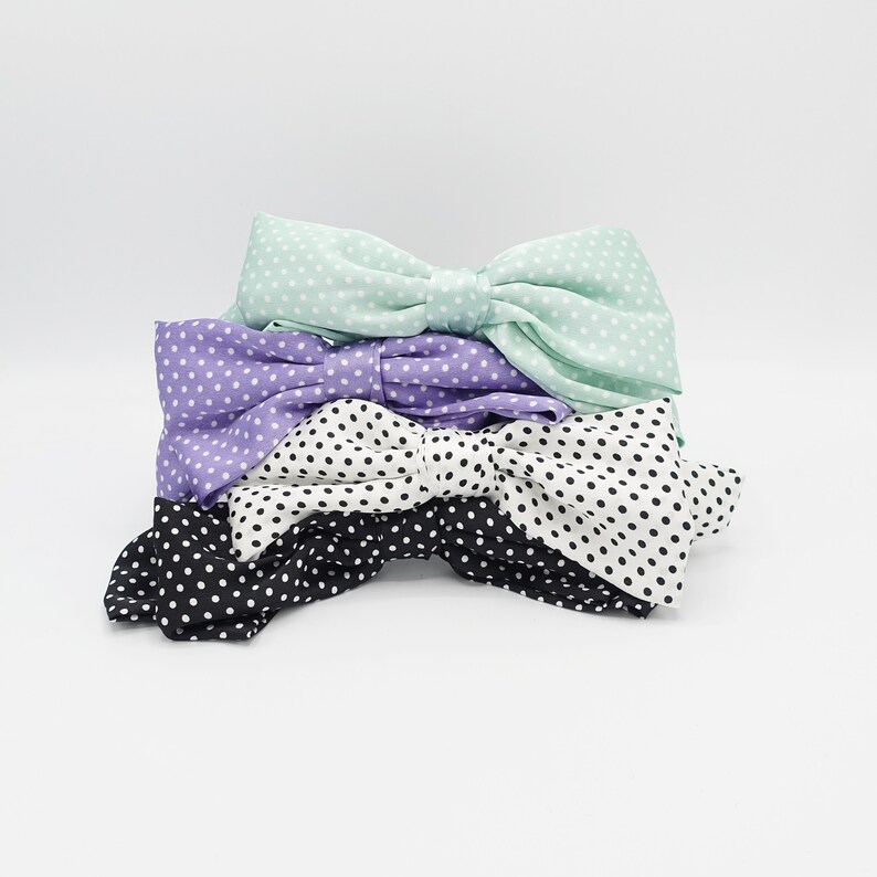 Polka Dot Bow Headband Spring Hair Accessory for Women - Etsy