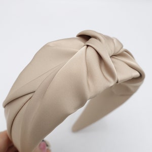 satin headband, cross knot headband, stylish headband for women